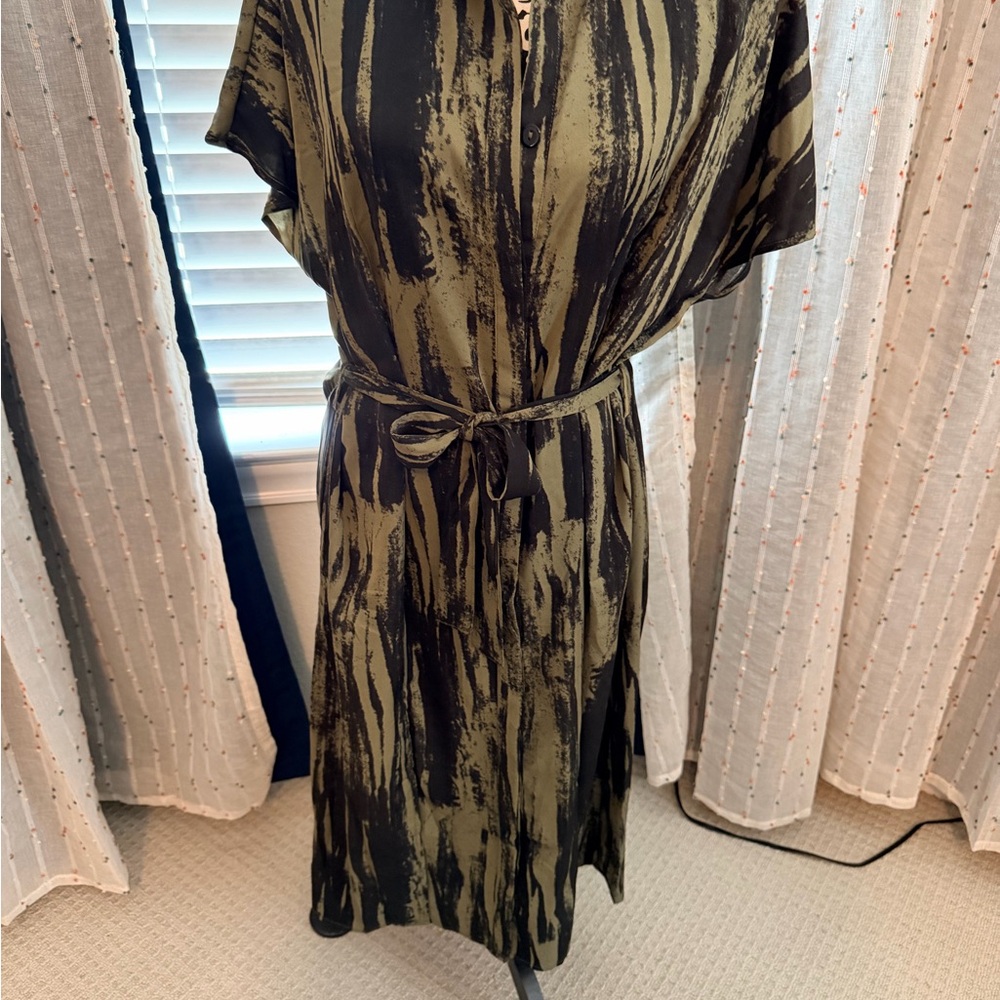 Disturbia Black and Olive Striped Shirt